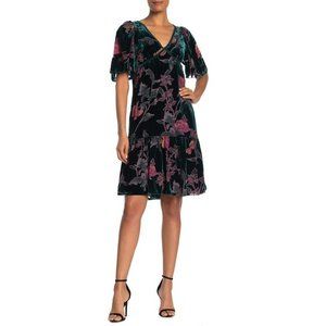 NWT XS Nordstrom Max Studio Burnout Velvet Dress